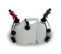 Bidon double 3 + 1,5 l avec bec verseur pour carburant, huile ou huile adhésive pour chaîne, homologation