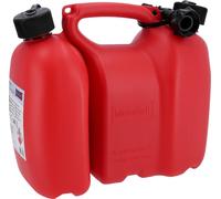 Bidon double pour carburant + mélange de carburant 'PROFI' 6+3L, rouge