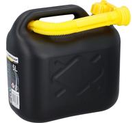Bidon Dunlop 5L d'eau et d'essence - Certifié UN pour les liquides dangereux - avec bec verseur - Noir