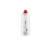 Elite Sport - Bidon Jet - Léger, valve push-pull, transparent, logo rouge - 550 ml