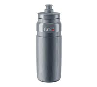 Elite Bidon vélo Fly Tex – Ultraléger, sans BPA, texture TEX – Gris 750 ml pour Route/VTT/Gravel
