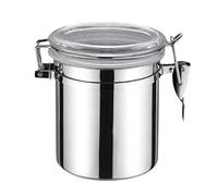 Bidon en Acier Inoxydable, Récipient de Stockage de Grains de café de Pot scellé de thé de Lait en Poudre de café pour le Sucre de café de thé (10 * 12.5 cm)