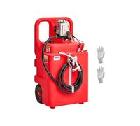 VEVOR Bidon d'Essence Diesel sur Roues, 121 L, Réservoir de Carburant, Pompe Transfert Carburant Électrique 12 V CC 56,7 L/min, Tuyau de Distribution 4 m, Buse Alliage Alu, pour Bateaux à Moteur, VTT