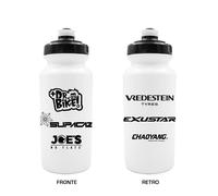 Bidon Fox 500ml Avec Graphique Sponsor Blanc/Bouchon Noir 307860625 MV-TEK Vélo