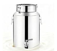 bidon INOX 20 litres avec Robinet,Seau INOX Couvercle De Transport De Lait De Ferme Bidon De Baratte,capacity-88Liters