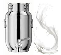 Bidon INOX pour Huile d Olive 10l avec Robinet Bidon Alimentaire pour Le Riz, La Farine, Les Céréales,capacity-10liter