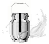 bidon inox pour huile d olive 2.5-20 litres avec robinet, pot à lait en acier inoxydable pour le riz, la farine, les céréales,capacity-2.5liter