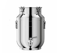 bidon INOX pour Huile d Olive 40l avec Robinet Pot a Lait INOX bidon De Transport De Lait Ferme Baratte,A-40liter