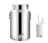 Bidon Inox Pour Huile d Olive 5l/10lavec Robinet,Pot À Lait Inox Avec Couvercle Réservoir Scellé en Acier Inoxydable Pots À Lait,Capacity-7L