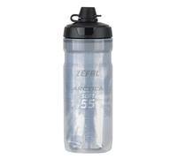 ZEFAL Arctica 55 Soft Cap avec Protection No Mud - Bidon Vélo 550 ml - Gourde Vélo Isotherme - Inodore et Etanche avec Protection contre la Boue - Bidon Sport sans BPA - Bleu/Argent - 550 ml