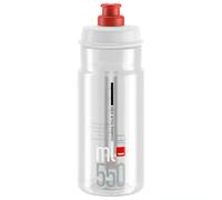 Elite Sport - Bidon Jet - Léger, valve push-pull, transparent, logo rouge - 550 ml