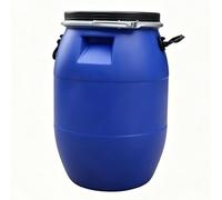 Bidon Plastique Avec Couvercle, Grand Baril Bleu, Fût À Ouverture Totale Avec Couvercle Et Collier, Baril Agricole Étanche À L’air Pour Transport(120l)
