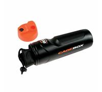 SKS Cage Box pour porte-bidon vélo – Couvercle vissé, étanche, sac nylon – Taille unique Noir