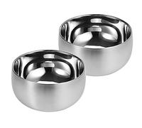 Bidponds Bol à crème glacée 16,9 fl oz, bol isolé en acier inoxydable 316#, bol à soupe sous vide à double paroi, bol à céréales, bol à salade, lavable au lave-vaisselle, lot de 2