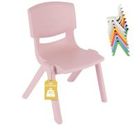 BIECO 04201807 Chaise de Plastique, d'environ 36 x 34 x 51,5 cm, Le Plastique de la Chaise, empilable, Rose