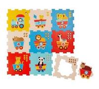 Bieco 19003763 Grand puzzle en mousse - Motif avec les animaux dans le train G