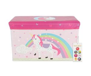 Bieco 4000451 Boîte de rangement avec couvercle licorne pour enfants