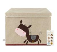 Bieco Donkey Storage Box With Lid Beige
