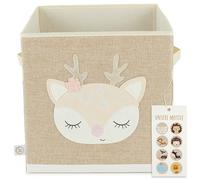 BIECO Boîte de Rangement Pliable | Motif Biche Ella 36L | 33x33x33 | Coffre à Jouets pour Étagère Kallax Cube Rangement Meuble Enfant