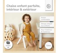 Bieco Chaise pour Enfants | Jusqu'à 80 kg | Empilable & Anti-basculement | Pour l'intérieur et l'extérieur | Chaise Jardin Enfant |