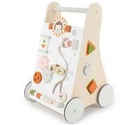 Bieco Chariot de marche en bois | Trotteur multifonctionnel Chariot de marche bois pour bébé au design épuré Trotteur pour bébé