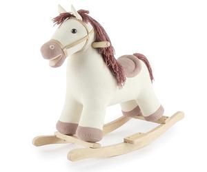 Bieco Cheval à bascule en peluche Ginger 68 cm | Chaise à bascule pour enfant | Balançoire pour bébé | balançoire pour bébé à partir de 1 an | Cheval à bascule en bois à partir du 1er an