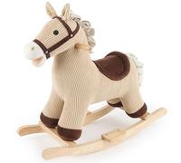 Bieco Cheval à bascule en peluche Lucky 68 cm | Chaise à bascule pour enfant | Balançoire pour bébé | balançoire pour bébé à partir de 1 an | Jouet à bascule en bois à partir du 1er an