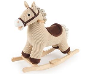 Bieco Cheval à bascule en peluche Lucky 68 cm | Chaise à bascule pour enfant | Balançoire pour bébé | balançoire pour bébé à partir de 1 an | Jouet à bascule en bois à partir du 1er an