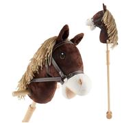 Bieco Cheval bâton Coco pour enfants Hobby Horse avec roues Manche en bois crinière à coiffer 100 x 24 x 27 cm