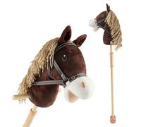 BIECO Cheval Bâton Enfant Coco | Hobby Horse | Cheval de Bataille a Monter | Têtes de Beaux Chevaux bâtons pour Enfants