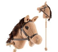 BIECO Cheval Bâton Enfant Hazel | Hobby Horse | Cheval de Bataille a Monter | Têtes de Beaux Chevaux bâtons pour Enfants