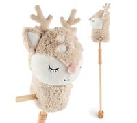 Bieco Cheval sur bâton pour enfants REH Ella | Cheval de loisirs en bois | Cheval à roues | Cheval à bâton en bois | Cheval à bâton | Beaux chevaux à bâton pour enfants | Cheval à bâton pour petit