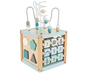 BIECO Cube D'activité Bois, Jeu 1 an Motricité Bébé, Table, pour activité