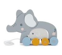 Bieco Éléphants à Tirer en Bois | Jouets pour Bébés dès 1 an