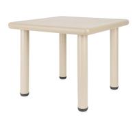 Bieco Grande table de jardin pour enfant en plastique beige 62 x 62 x 52 cm