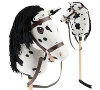 Bieco Hobby Horse Cheval de bataille - Taille S - Avec mors - Bâton et queue amovibles - Pour saut d'obstacles, dressage et jeu - Chevaux Hobby Horse