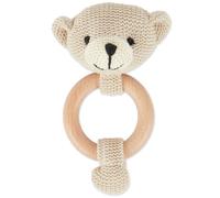 Hochet Peluche Faon Ella, Anneau Dentition Bois Ourson TU