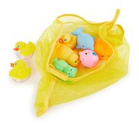 Bieco Jouets de Bain Bébé | Set de 7 avec Filet | Jouet Baignoire dès 1 an | Animaux Colorés | Jeux de Bain Enfants | Baby Bath Toys
