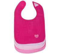 Bieco set de 4 bavoirs pratiques pour bébé rose vif