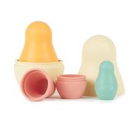Bieco Matriochka en silicone pour enfants Tropical Vibes | Jouet de bain bébé à partir de 1 an | Jouet Montessori pour bébé | Poupées Babushka