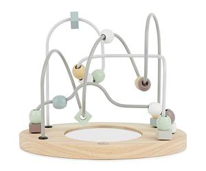 BIECO Nœud de motricité avec Miroir | Menthe Gris | Jouet de motricité à partir de 1 an | Jeu de Labyrinthe Moderne | Jouet de motricité bébé aux Couleurs Douces | Jouet en Bois pour bébé…