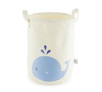 Bieco Panier à Linge Bebe Baleine | Paniers à Linge | Laundry Basket | Corbeille a Linge Pliable Enfant Panier Rangement
