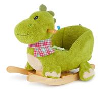 Bieco Peluche Animal à Bascule Dino | Cheval à Bascule Animal a Bascule Bebe Animaux a Bascule Enfant Cheval Bascule Bois