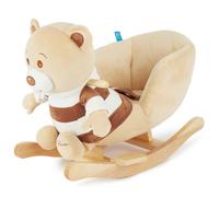 Bieco Peluche Animal à Bascule Ours | Cheval à Bascule Animal a Bascule Bebe Animaux a Bascule Enfant Cheval Bascule Bois
