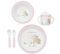 Bieco Set de Vaisselle Bebe avec Motif Animal | 5 Pièces | Set Repas Bébé en Mélamine | Coffrets Repas Bebe Assiette Bebe Coffret Repas Bebe Garcon Coffret Naissance Fille Assiette Bébé pour Bebe