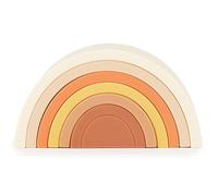 Bieco Silicone Cubes Empilables 'Chocolate Bliss' - Arc-en-ciel Pyramides Bébé Jouet Sensoriel 6 Mois