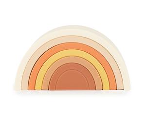 Bieco Silicone Rainbow arc-en-ciel à empiler 12 m+ Chocolate Bliss 6 pcs