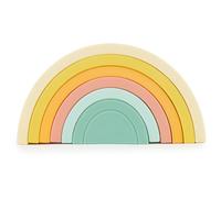 Bieco Silicone Rainbow arc-en-ciel à empiler 12 m+ Tropical Vibes 6 pcs