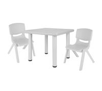 Bieco Table enfant avec 2 chaises | Pour intérieur et extérieur | Ensemble table et chaises empilable et stable | Table d’activités
