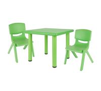 Bieco Table et Chaises pour Enfant - Pour l'Intérieur et l'Extérieur - Chaises Empilables et Anti-basculement - Pour Bricolage et Peinture